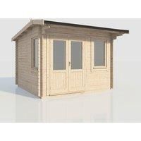 Power 12x12 Apex Log Cabin, Doors to the Left - 28mm Logs