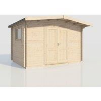 Power 10x14 Chalet Workshop Log Cabin, Doors Central - 28mm Logs