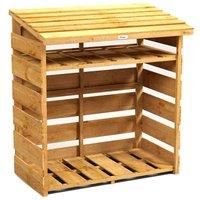 Power 4x2 Log Store with Shelving