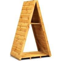Power 3x2 Triangular log Store With Shelf