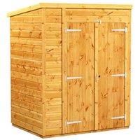 Power 5x4 Tool Shed Double Door