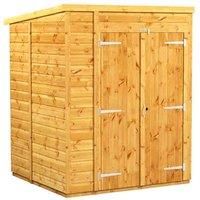 Power 5x5 Tool Shed Double Door