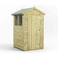 Power High Grade Premium Pressure Treated Apex Shed Garden Wooden Shed with Heavy Duty Frame, Door & Window Flexibility made from Extra Thick Timber & Toughened Glass