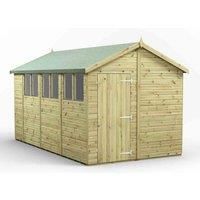14x8 Power Premium Apex Garden Shed