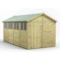 16x8 Power Premium Apex Garden Shed