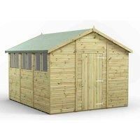 12x10 Power Premium Apex Garden Shed