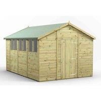 14x10 Power Premium Apex Garden Shed