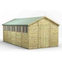 20x10 Power Premium Apex Garden Shed