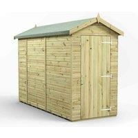 Power High Grade Premium Pressure Treated Apex Windowless Shed Garden Wooden Shed with Heavy Duty Frame, Galvanised Ironmongery, Tongue & Groove Throughout made from Extra Thick Timber (10x4)