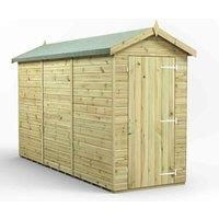 Power High Grade Premium Pressure Treated Apex Windowless Shed Garden Wooden Shed with Heavy Duty Frame, Galvanised Ironmongery, Tongue & Groove Throughout made from Extra Thick Timber (12x4)