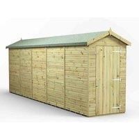 Power High Grade Premium Pressure Treated Apex Windowless Shed Garden Wooden Shed with Heavy Duty Frame, Galvanised Ironmongery, Tongue & Groove Throughout made from Extra Thick Timber (20x4)