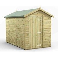 Power High Grade Premium Pressure Treated Apex Windowless Shed Garden Wooden Shed with Heavy Duty Frame, Galvanised Ironmongery, Tongue & Groove Throughout made from Extra Thick Timber (10x6)