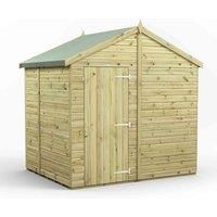 6x8 Power Premium Apex Windowless Garden Shed