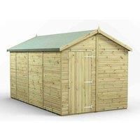 14x8 Power Premium Apex Windowless Garden Shed