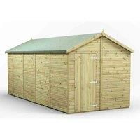 18x8 Power Premium Apex Windowless Garden Shed
