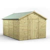 14x10 Power Premium Apex Windowless Garden Shed