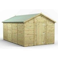 16x10 Power Premium Apex Windowless Garden Shed