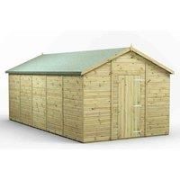 20x10 Power Premium Apex Windowless Garden Shed