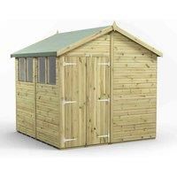 8x8 Power Premium Apex Double Door Garden Shed