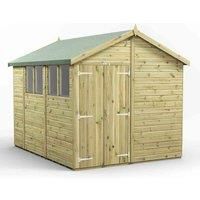 10x8 Power Premium Apex Double Door Garden Shed