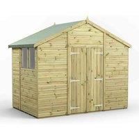 6x10 Power Premium Apex Double Door Garden Shed