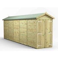 20x4 Power Premium Apex Windowless Double Door Garden Shed
