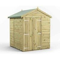 6x6 Power Premium Apex Windowless Double Door Garden Shed