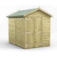 8x6 Power Premium Apex Windowless Double Door Garden Shed