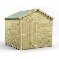 Power 8x8 Premium Apex Windowless Double Door Garden Shed