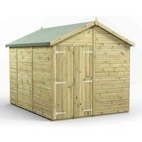 Power 10x8 Premium Apex Windowless Double Door Garden Shed