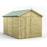 Power 12x8 Premium Apex Windowless Double Door Garden Shed