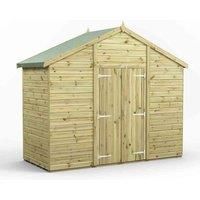4x10 Power Premium Apex Windowless Double Door Garden Shed
