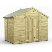 6x10 Power Premium Apex Windowless Double Door Garden Shed