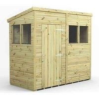8x4 Power Premium Pent Garden Shed