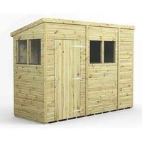 10x4 Power Premium Pent Garden Shed