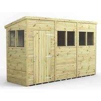 12x4 Power Premium Pent Garden Shed