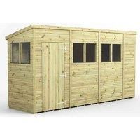 14x4 Power Premium Pent Garden Shed