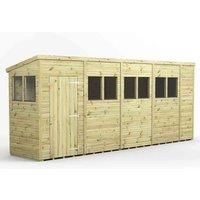 18x4 Power Premium Pent Garden Shed