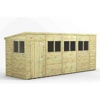 18x6 Power Premium Pent Garden Shed