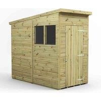 Power 4x8 Premium Pent Garden Shed