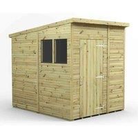 Power 6x8 Premium Pent Garden Shed