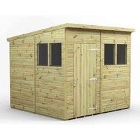 Power 8x8 Premium Pent Garden Shed
