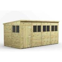 16x8 Power Premium Pent Garden Shed