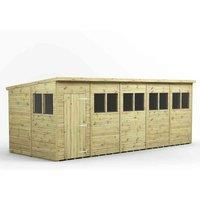 20x8 Power Premium Pent Garden Shed