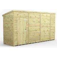 14x4 Power Premium Pent Windowless Garden Shed