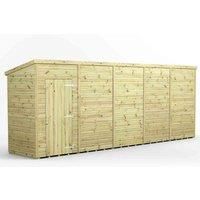 20x4 Power Premium Pent Windowless Garden Shed