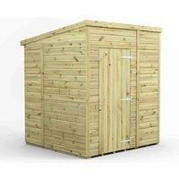6x6 Power Premium Pent Windowless Garden Shed