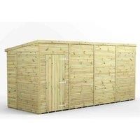 16x6 Power Premium Pent Windowless Garden Shed