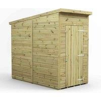 4x8 Power Premium Pent Windowless Garden Shed