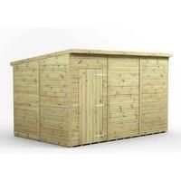 12x8 Power Premium Pent Windowless Garden Shed